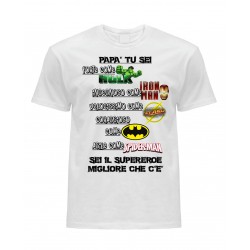 T-Shirt Bianca Supereroi