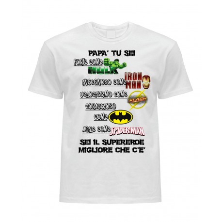 T-Shirt Bianca Supereroi